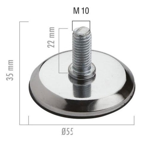 Metal Bingo M10 X 55 Krom