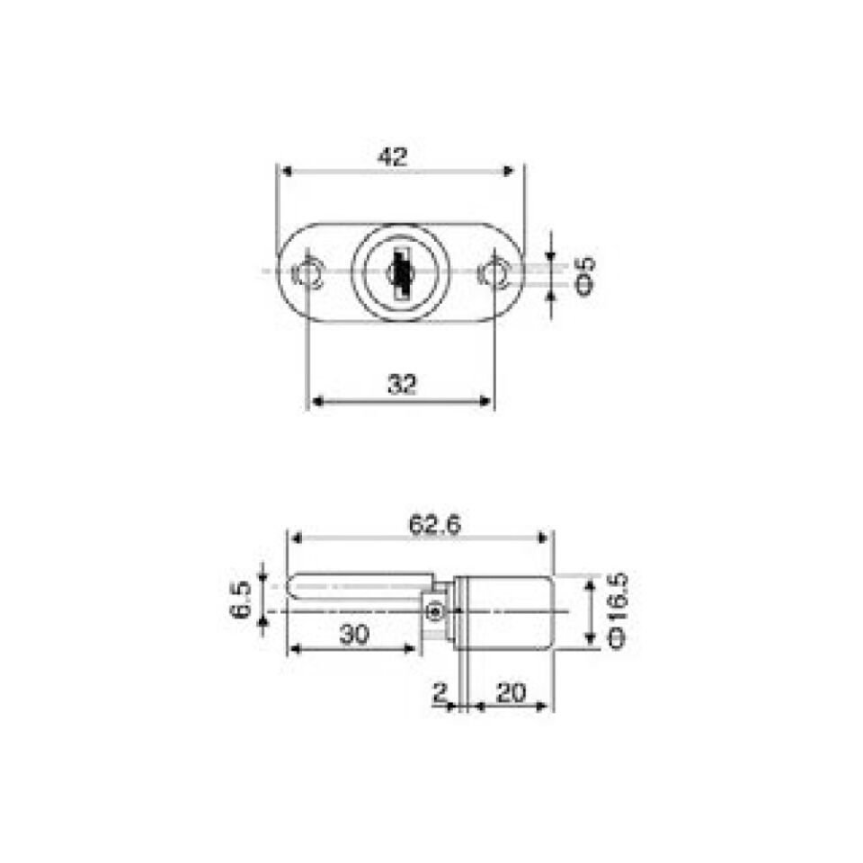 Merkezi Çekmece Kilidi 16 Mm50