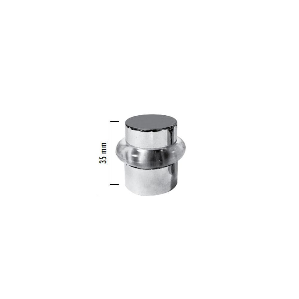 Düz Contalı Kapı Tamponu 35 Mm Krom