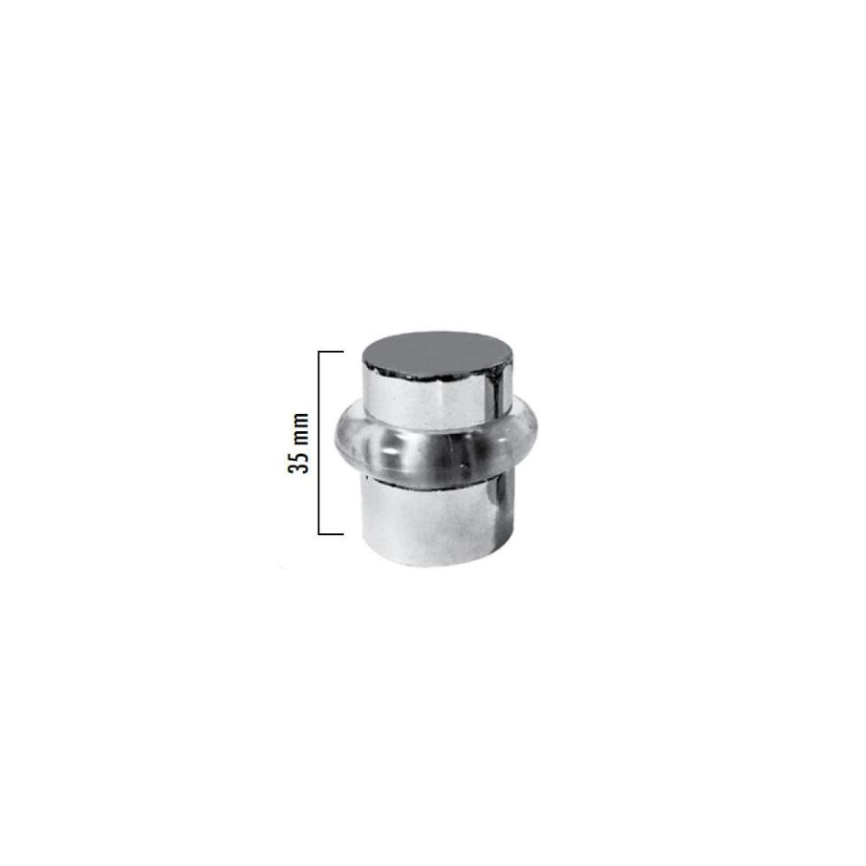 Düz Contalı Kapı Tamponu 35 Mm Krom
