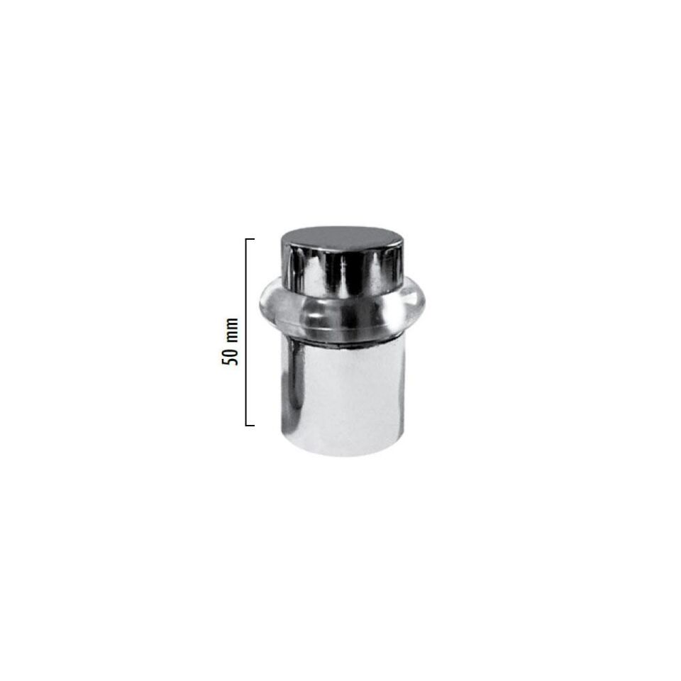 Düz Contalı Kapı Tamponu 50 Mm Krom