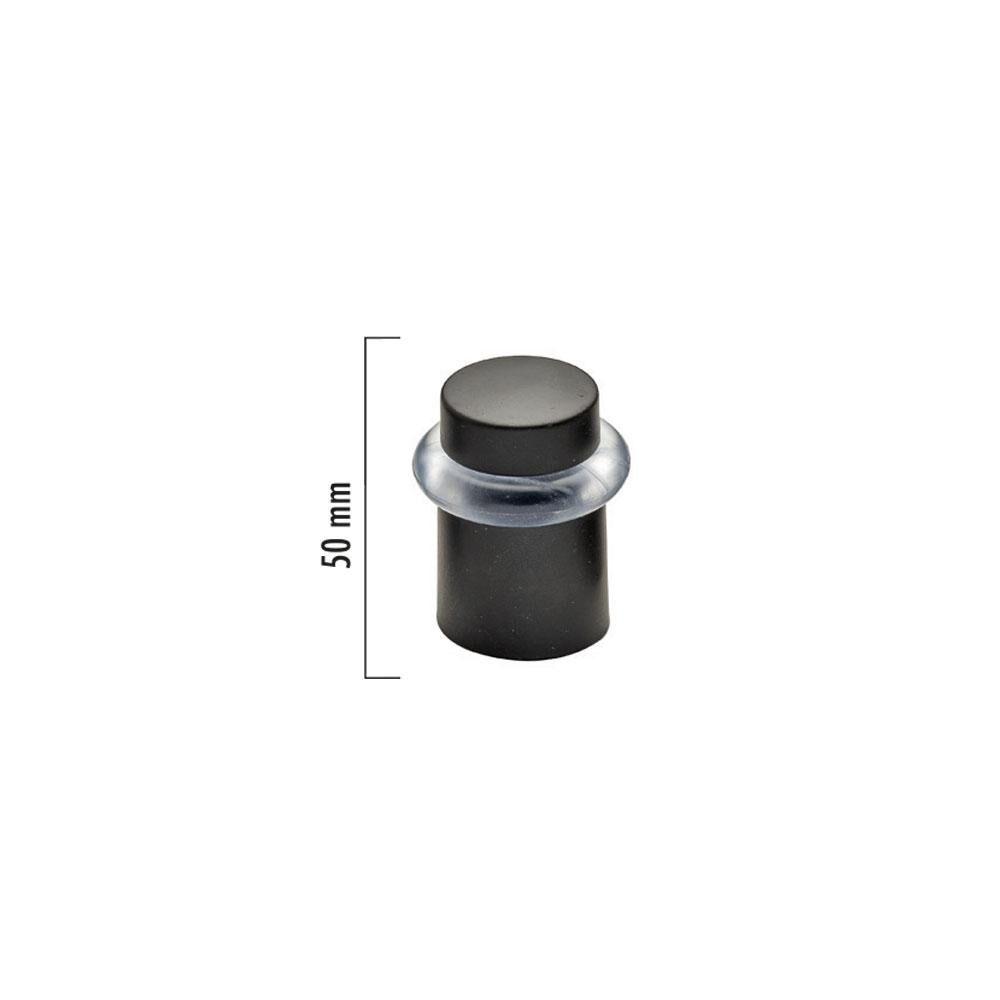 Düz Contalı Kapı Tamponu 50 Mm Siyah
