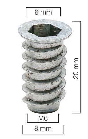 Metal Dübel M6 / 8×20 Çinko
