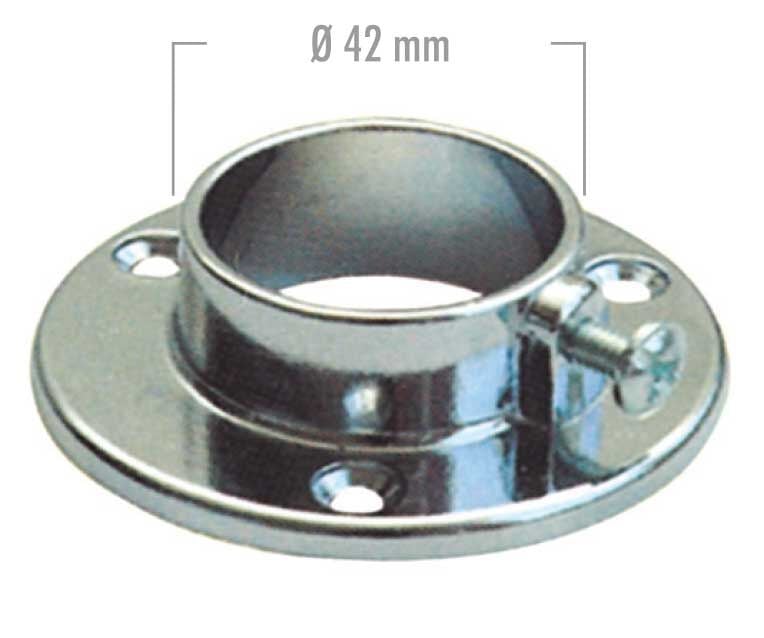 Compact Hırdavat Yuvarlak Flanş Vidalı Ø42 Krom