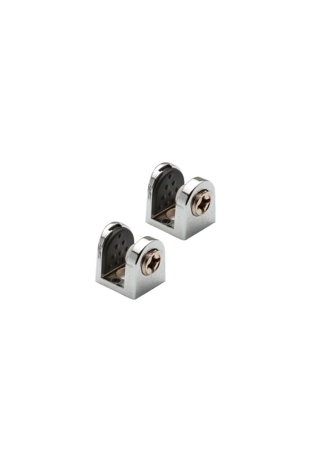 Tırnak Metal Cam Raf Tutucu Metal Vidalı Max. 8 Mm Krom