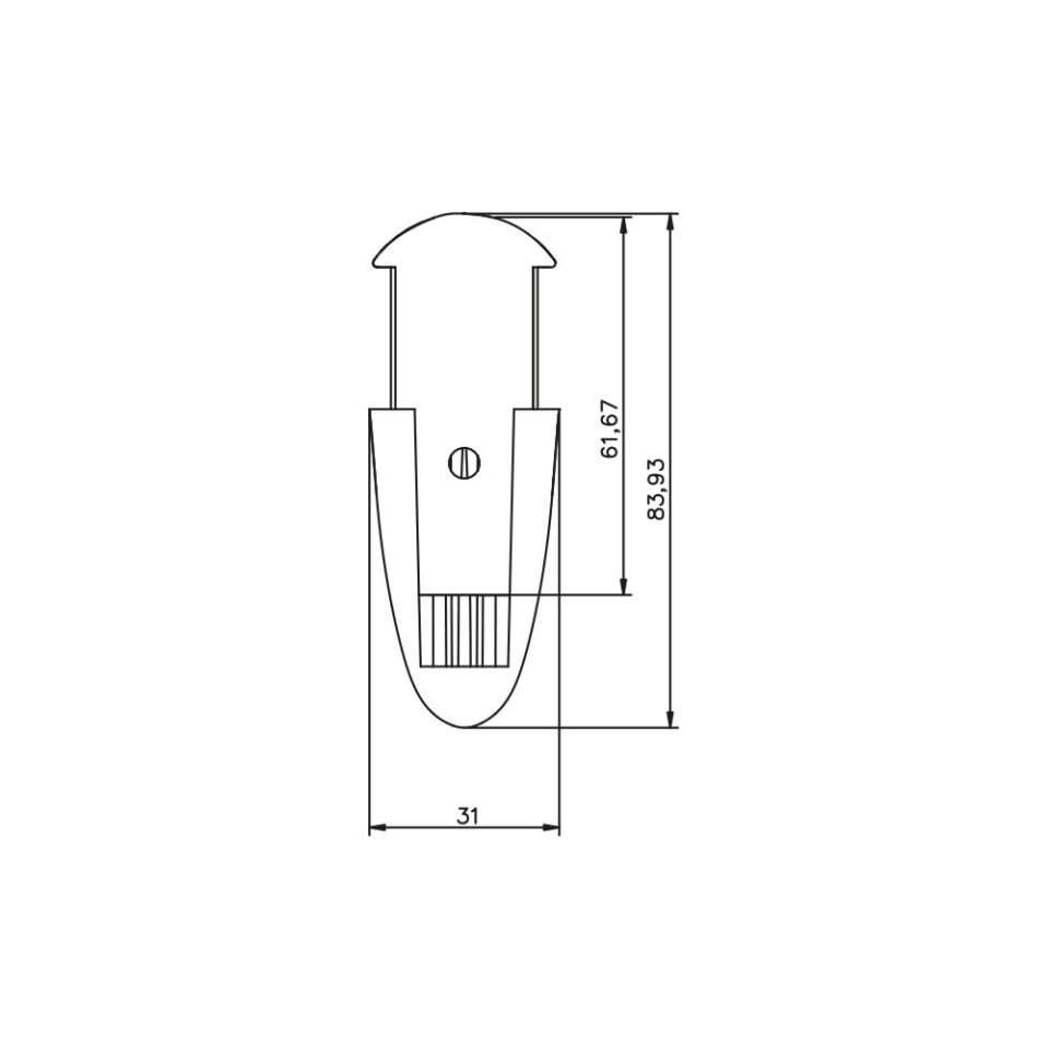 Ayarlanabilir Zamak Etejer  Krom Kaplama 73,5 Mm X 52 Mm