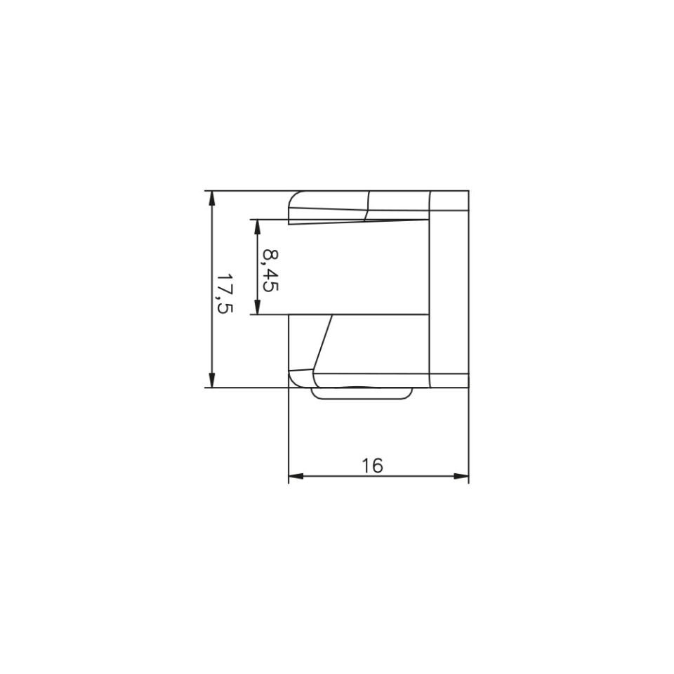 Vidalı Zamak Cam Raf Tutucu  8Mm Cam İçin Krom