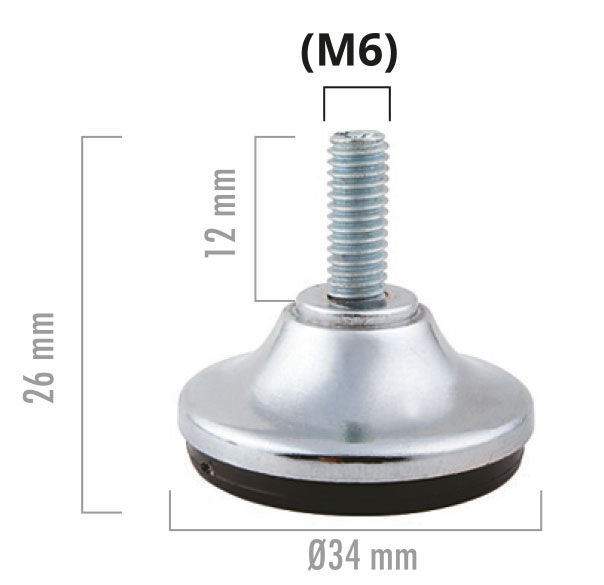 Düz Bingo M6 X Ø 35 X 13 Krom