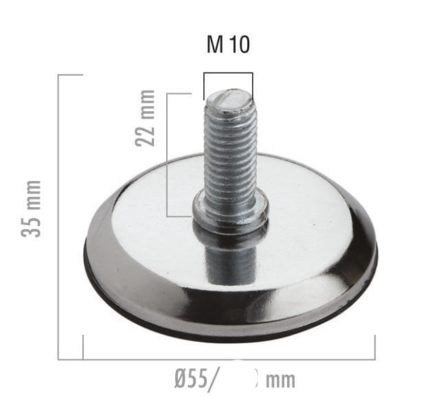 Metal Bingo M10 X 55 Krom