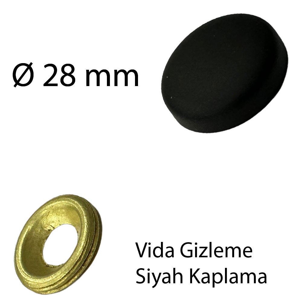 Vida Kapağı Ø 28 Mm Pirinç Siyah
