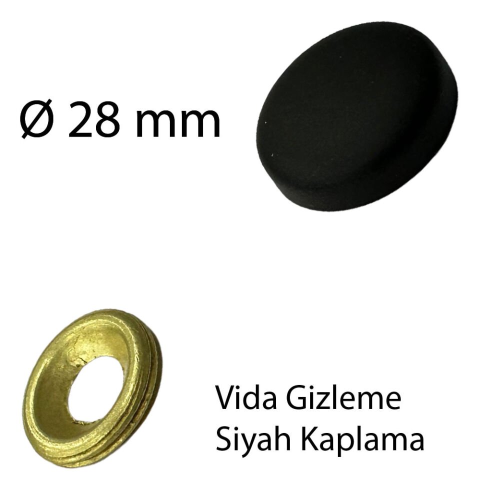Vida Kapağı Ø 28 Mm Pirinç Siyah