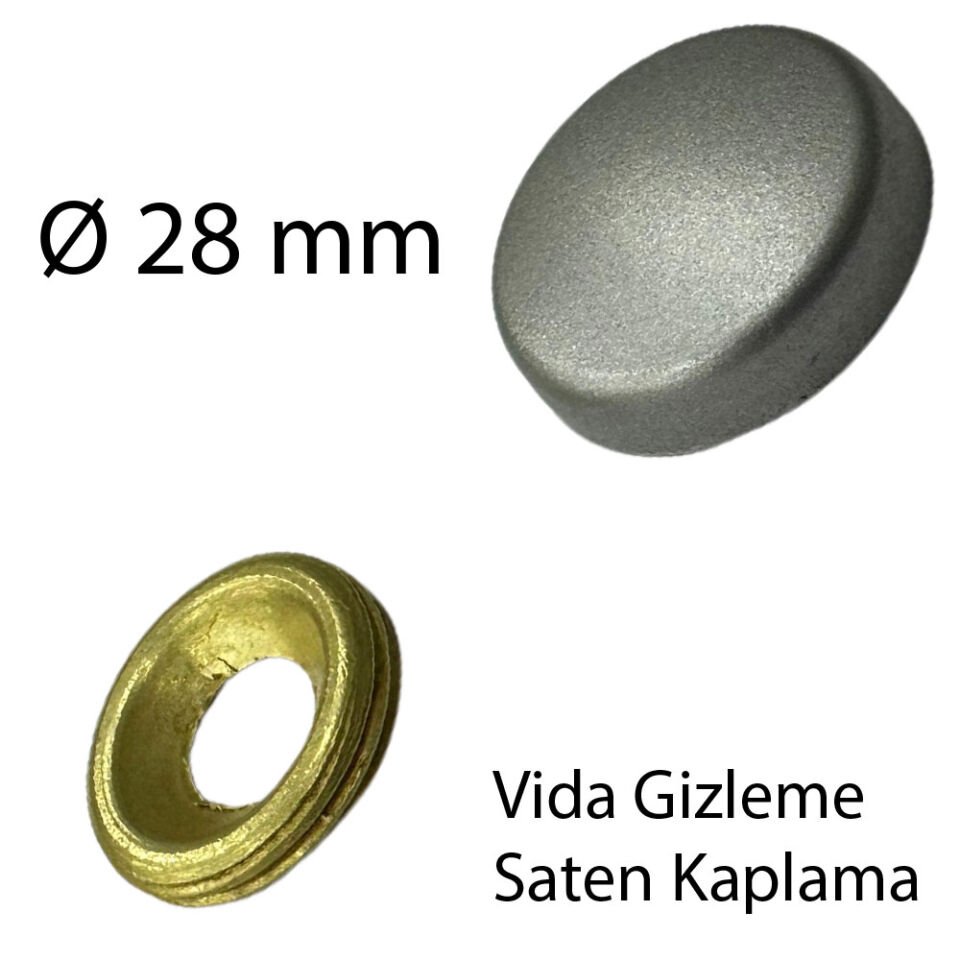 Vi̇da Kapağı Ø 28 Mm Pi̇ri̇nç Üzeri̇ Saten Kaplama