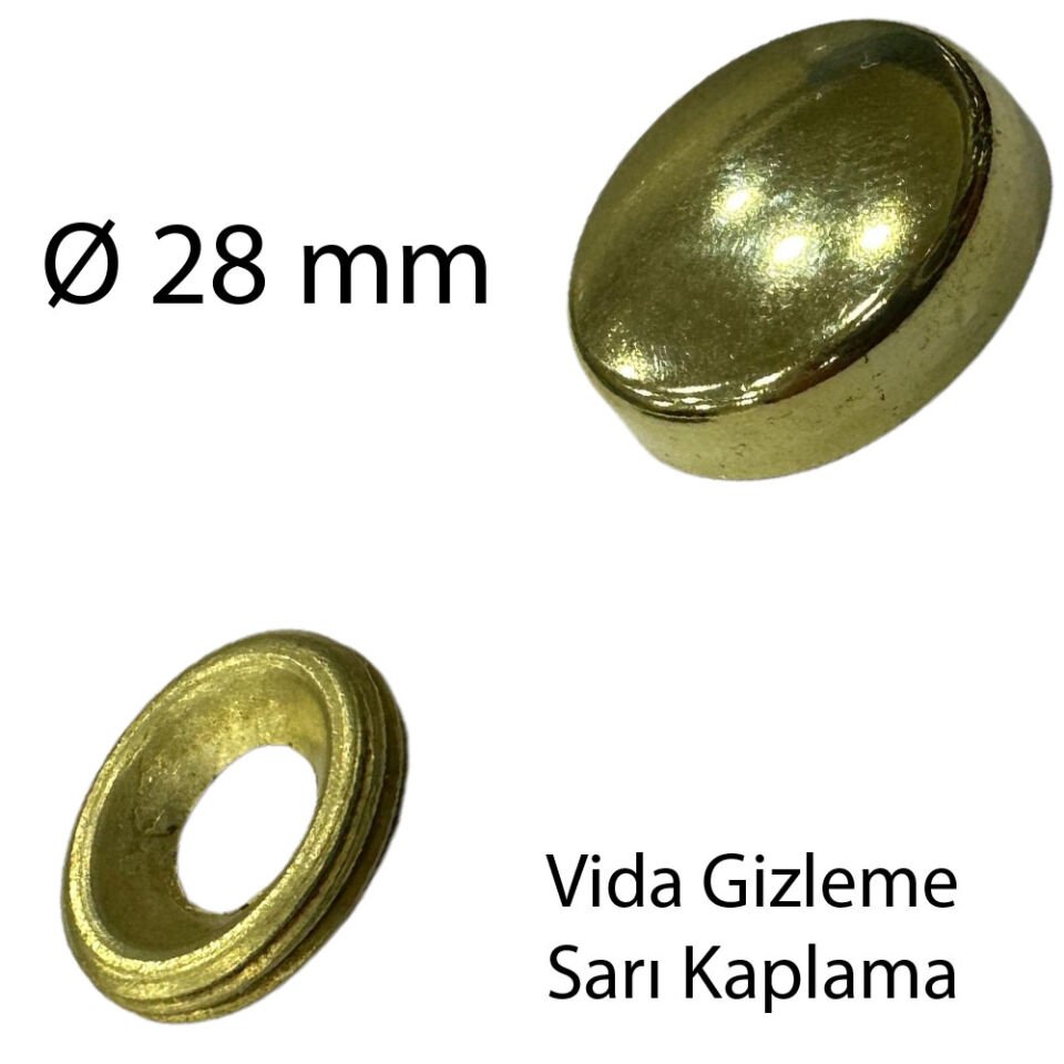 Vida Kapağı Ø 28 Mm Pirinç Sarı