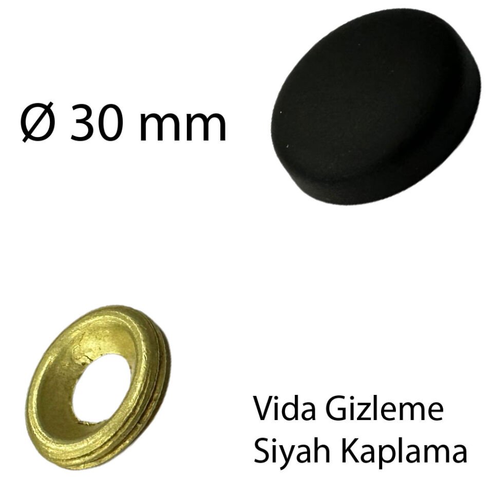 Vida Kapama Zamak Ø 30 Siyah