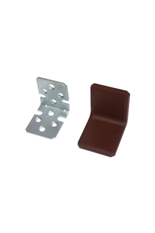 Plastik Kapaklı Metal Gönye 35X40X40 Kahve 