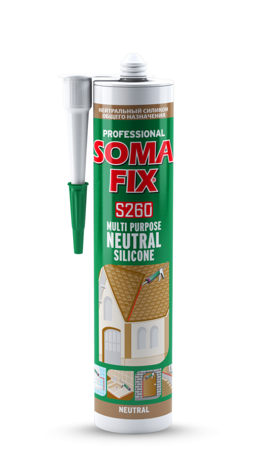 Somafix Genel Amaçlı Nötr Silikon S260 Şeffaf