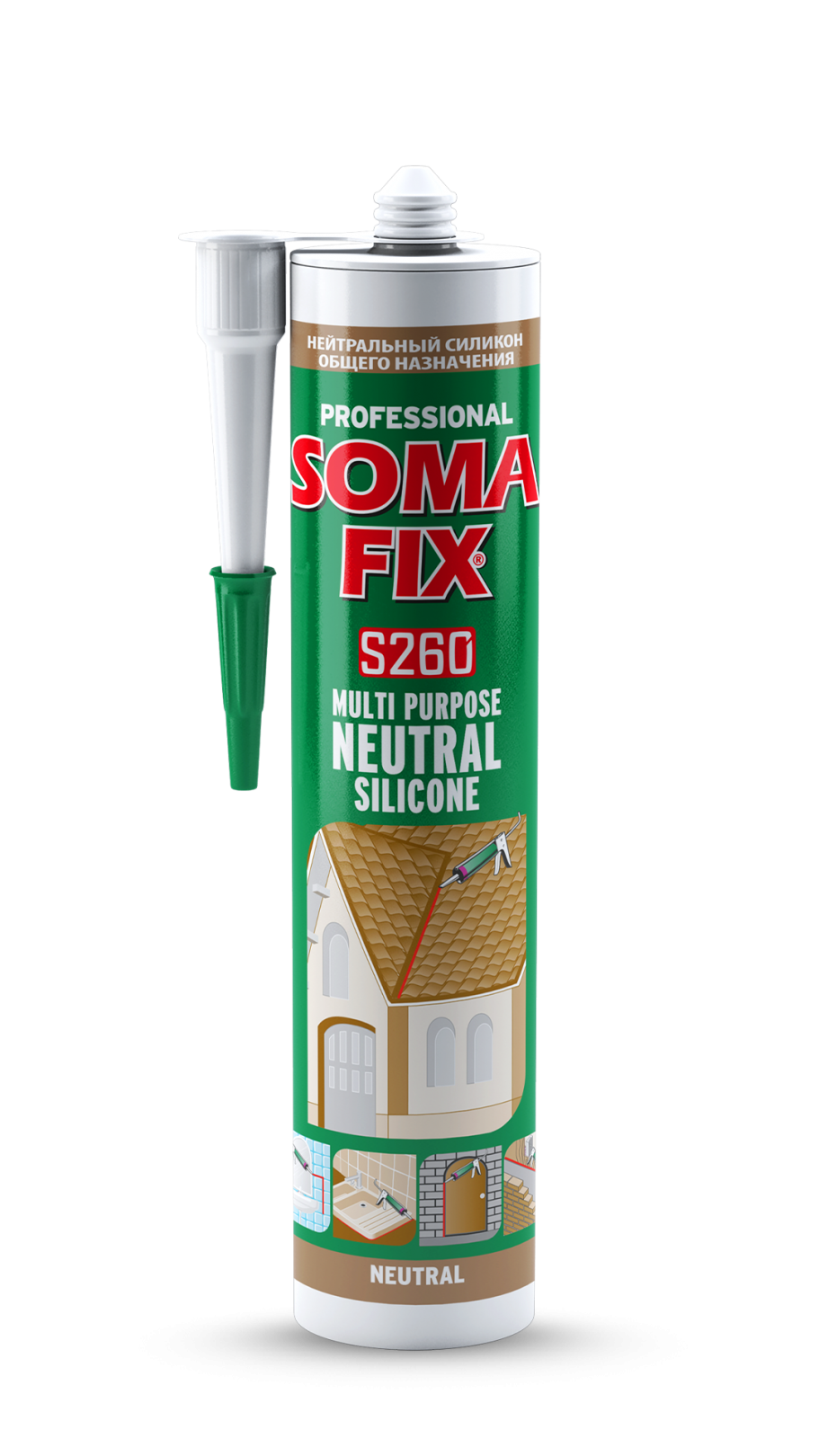 Somafix Genel Amaçlı Nötr Silikon S261 Beyaz