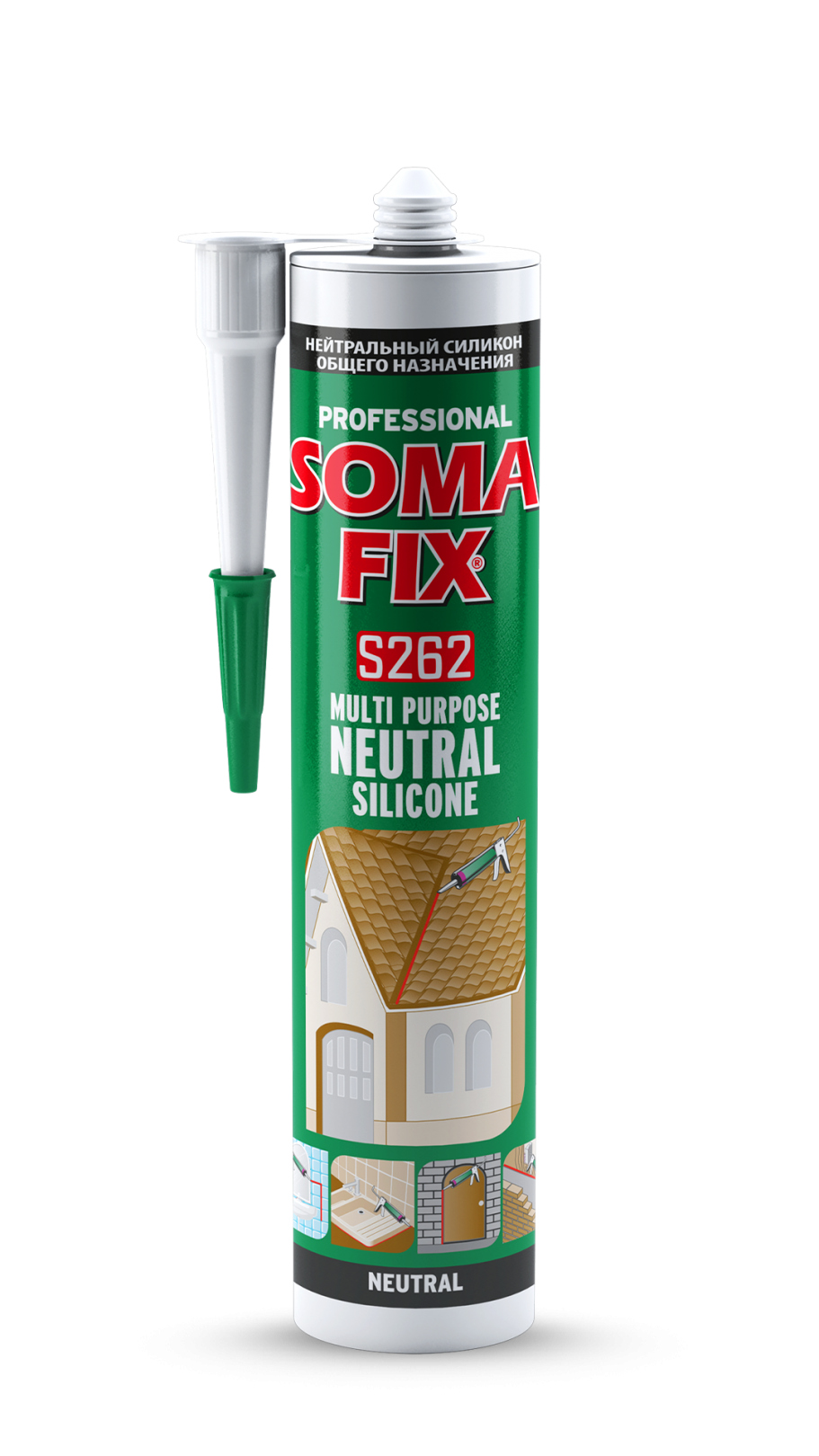 Somafix Genel Amaçlı Nötr Silikon S262 Siyah