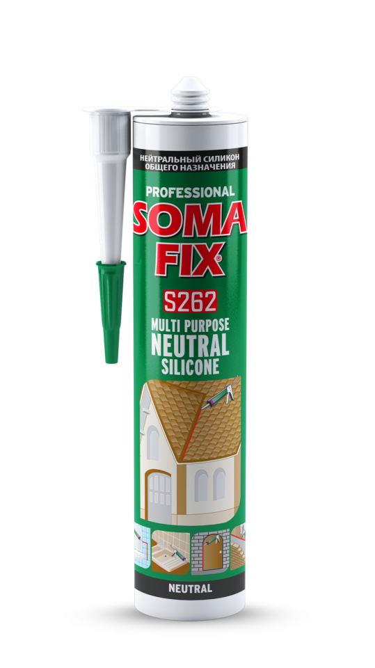 Somafix Genel Amaçlı Nötr Silikon S262 Siyah