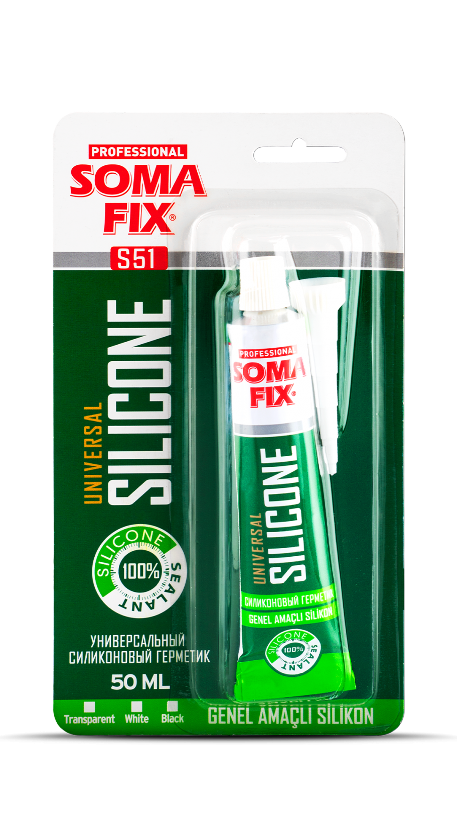 Somafix Genel Amaçlı Tüp Silikon  S51 Beyaz
