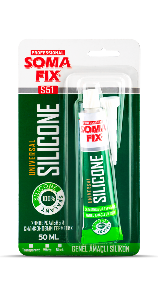 Somafix Genel Amaçlı Tüp Silikon  S51 Beyaz