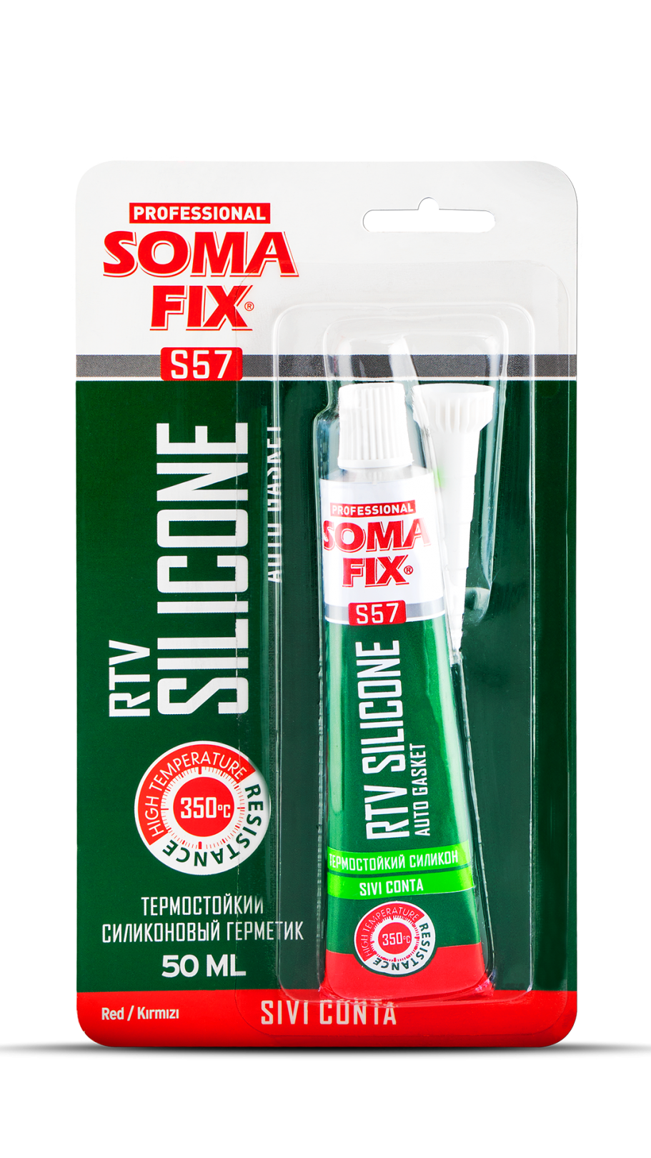 Somafix Rtv Tüp Silikon Kırmızı (Sıvı Conta)  S57