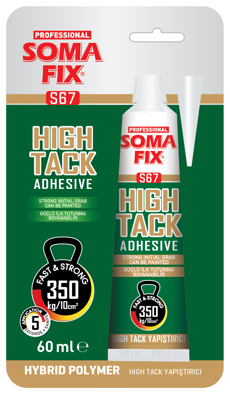 Somafi̇x S67 High Tack Hibrit Polimer Yapıştırıcı