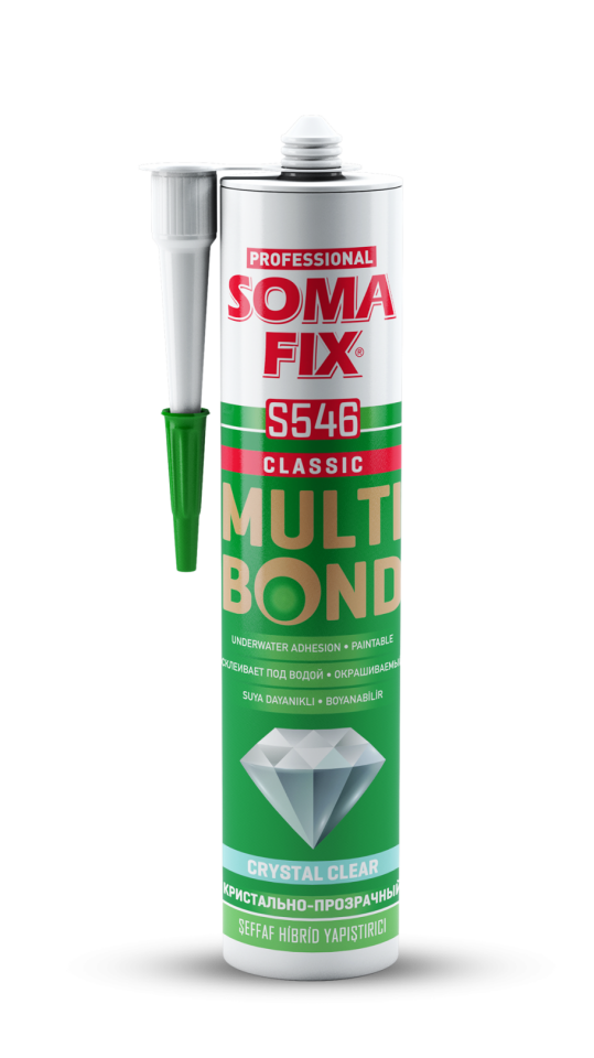 Somafıx S546 Multibond Şeffaf Hibrit Yapıştırıcı