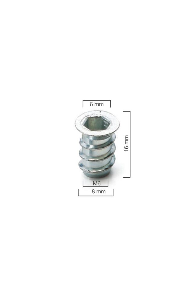 Metal Dübel M6 / 8×16 Çinko
