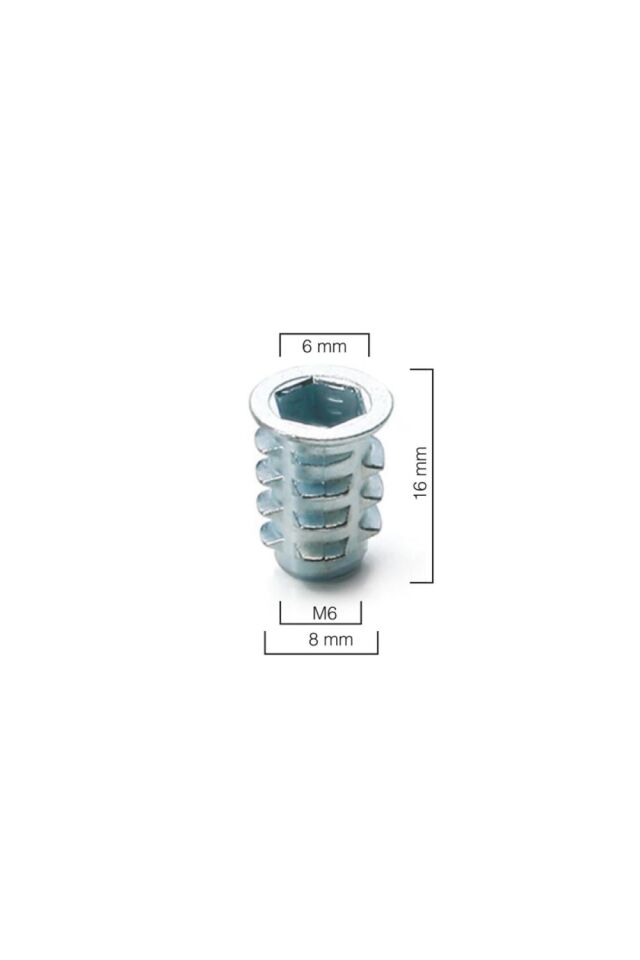 Metal Dübel Euro M6 / 8×16 Çinko 