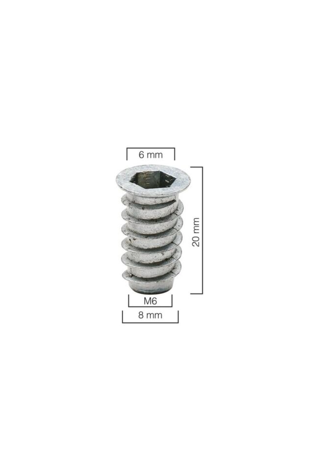 Metal Dübel M6 / 8×20 Çinko