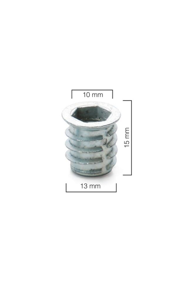 Metal Dübel M10 X 13 X 15 Çinko