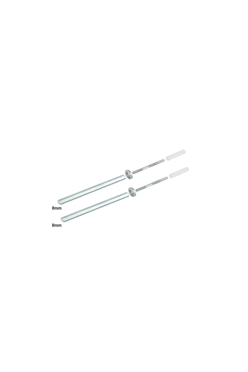 Metal Gizli Raf Tutucu 8Mm Uzunluk 100 Mm Çinko 18 Mm Sunta İçin