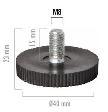 Düz Bingo Ayak Ø 40Mm M8