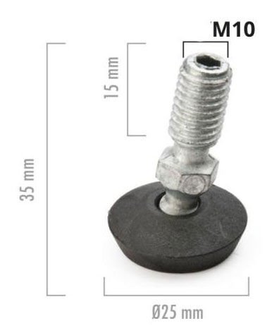 Oynar Başlıklı Bingo M10 Ø25 Siyah