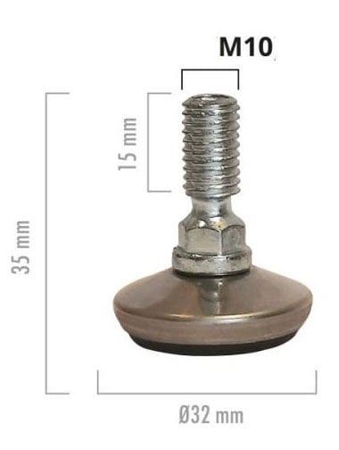 Paslanmaz Sabit Bingo M10 X Ø32 İnox