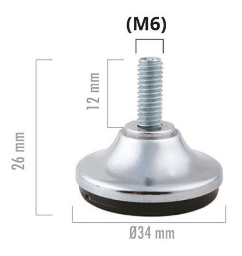 Düz Bingo M6 X Ø 35 X 13 Krom