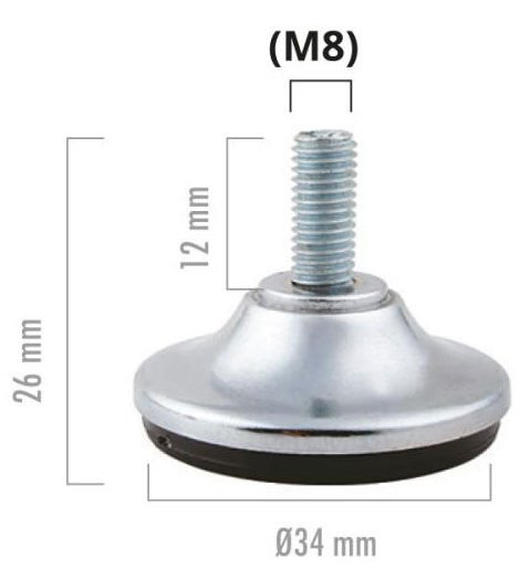 Düz Bingo M8 X Ø 35 X 13 Krom