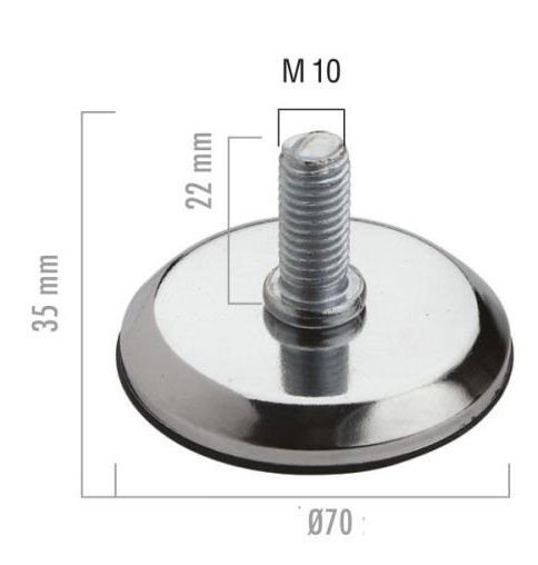 Metal Bingo M10 X 70 Krom