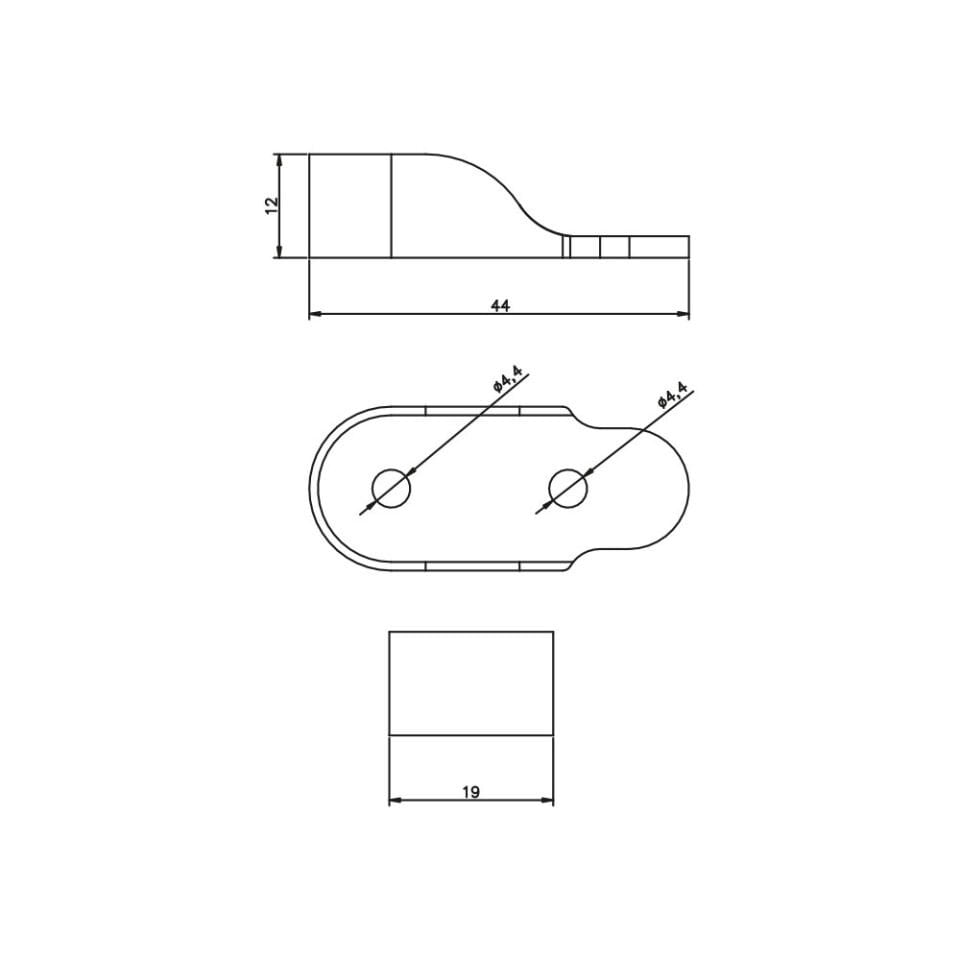 Oval Flanş Krom