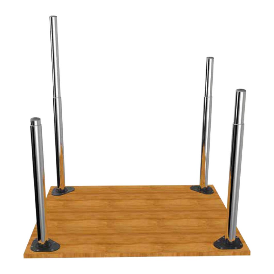 Teleskopik Masa Ayağı Ø 48  42 Mm 58100 Cm Krom 4 Adet